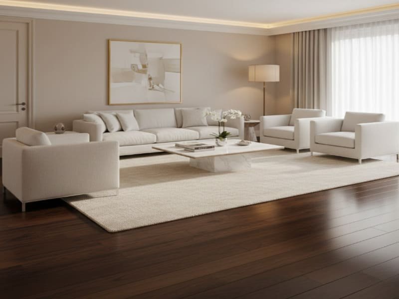 Nahvergleich zwischen warmen und kühlen Untertönen des Holzbodens